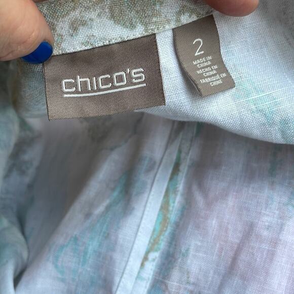 Chico’s Linen blazer jacket - Picture 6 of 8